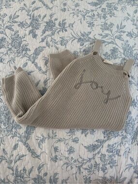 Kids Knit One-Piece Romper in Beige - Cozy Everyday Wear